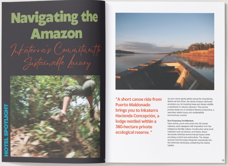 NAVIGATING THE AMAZON — INKATERRA’S COMMITMENT TO SUSTAINABLE LUXURY